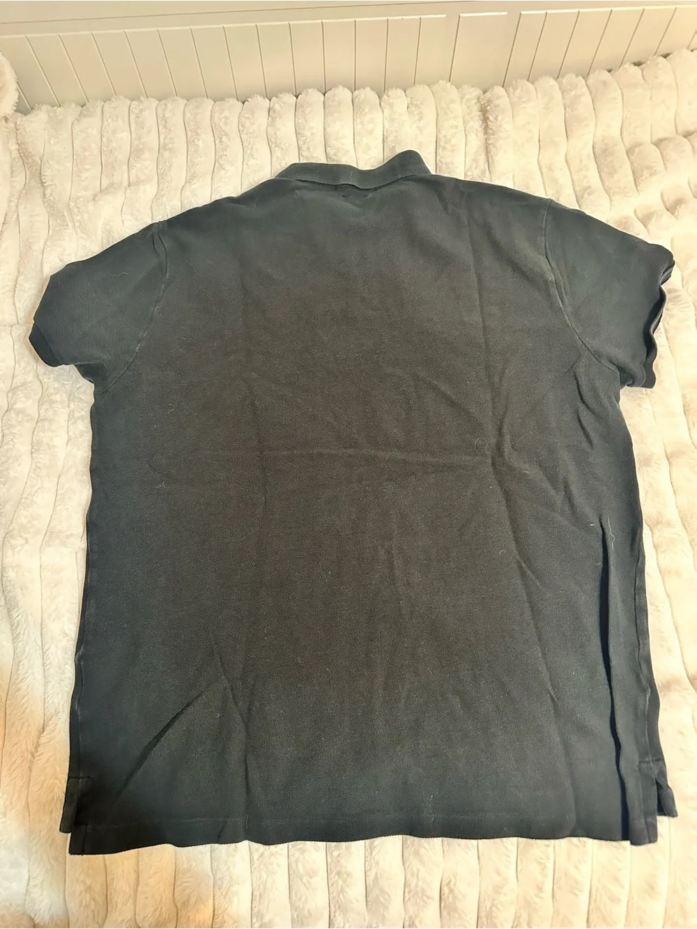 Ralph Lauren Black Polo Shirt with Red Pony Embroidery